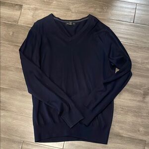 Banana Republic Men's Deep Blue V-Neck Sweater